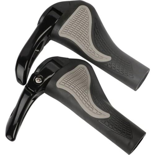 Cycling Handle Grip Bar End Durable Anti-slip Rubber Aluminum Alloy MTB Mountain Road Bike Bicycle lock-on Handlebar Cover