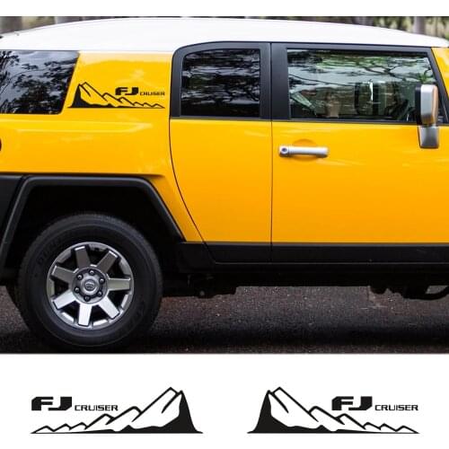 2Pcs Car Stickers Rear Trunk Side Body Mountains Styling Graphic Vinyl Film Decal Custom for toyota FJ CRUISER Car Accessories