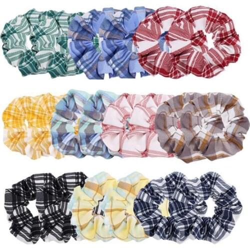 2020 New Striped Child Women Girls Elastic Hair Rubber Bands Accessories Scrunchies Headwear Hair Tie Ring Rope Holder Headdress