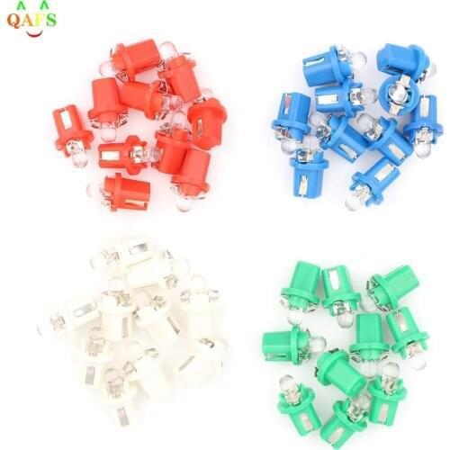 Multi Color T5 B8.5D B8.5 SMD LED Car Light Automobiles Light-emitting Diode Instrument Dashboard Light Bulbs DC 12V 10Pcs/lot