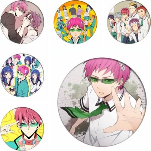 Saiki Kusuo no sai-nan Cosplay Backpack Badges Teruhashi Kokomi Brooch Icon Collection Bags Breastpin for Gift Clothing
