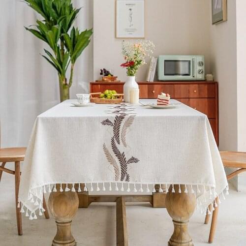 Wind Tablecloth Cotton and Linen Simple Fabric Decoration Table Cloth Double-sided Cover Towel Household Coffee Table Cloth