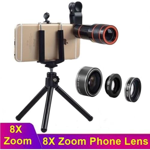 Tongdaytech Universal 8X Zoom Optical Phone Telescope Portable Mobile Telephoto Camera Lens For Iphone X 8 7 Samsung Huawei