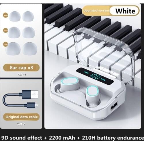 TWS Bluetooth Earphones with Microphone Touch Control Wireless Headphones HIFI Mini In-Ear Earbuds Sport Running Heasets HD Call