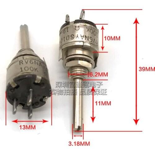 [VK] ORIGINAL American CLARO RV6NAYSD104A 100K conductive plastic single coil potentiometer SWITCH