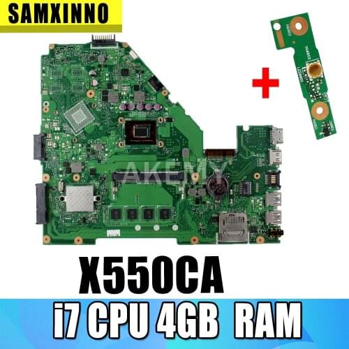 X550CA Motherboard rev:2.0 i7 CPU 4GB For Asus R510CA X550C A550C X550CC Laptop motherboard X550CA Mainboard X550CA Motherboard