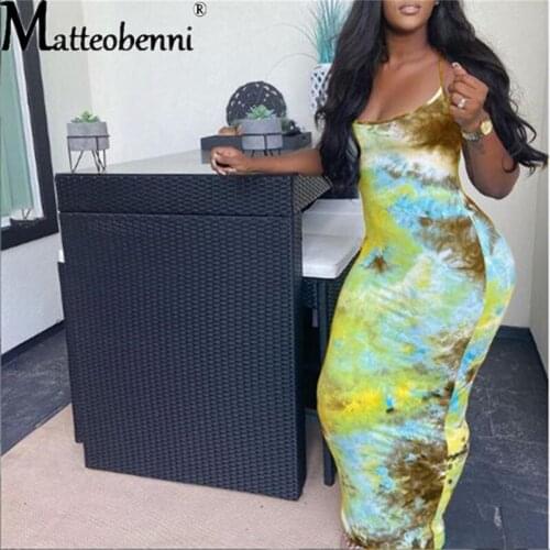 Strapless Women Ladies Sling Bodycon Stretch Robe Dress Hot Fancy Summer Sexy Pencil Long Sundress Tie Dyeing Party Club Dresses