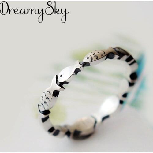 Summer Beach Vacation Knuckle Fish Rings for Women Girls Adjustable Finger Ring Charm Jewellery Wholesale Gifts
