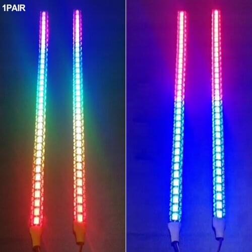 1pair 1:10 PVC Color Changing Simulation DIY LED Roof Light Tail Lamp RC Car Easy Install Front Rear Headlight Fit For TRX4 D90