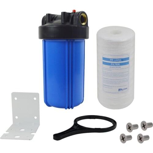 1-Stage Whole House Water Filtration system with 10-Inch String Wound Filter 20Micron,Mounting bracket ,Screw&Wrench ,1" inlets