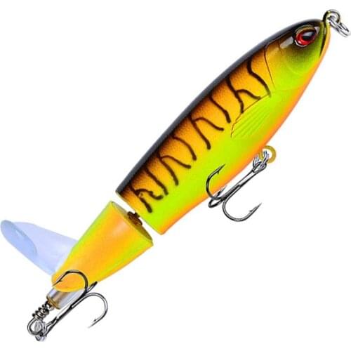 11cm/15g & 14.5cm/36g Topwater Fishing Lure Artificial Bait Hard wopper Plopper Soft Rotating Tail Fishing Tackle Geer