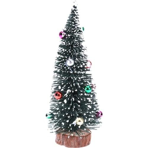 15cm Colorful Bead Pine Desktop Christmas Trees Ornament for Home Store Office