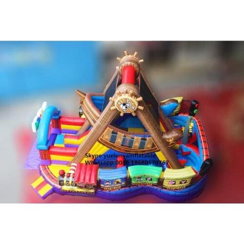 2016 new Factory direct Inflatable obstacle, inflatable slide, pirate ship KY-88