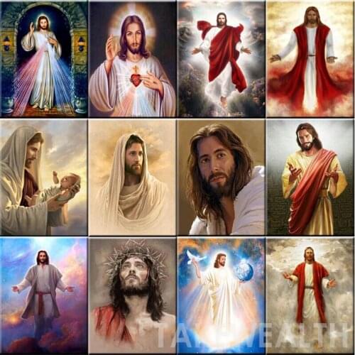 2020Diy Diamond Painting Jesus Christ Icon Full Square Rhinestones Cross Stitch Crystal Mosaic Embroidery Home Decoration gift