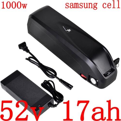 52V 51.8V 17AH electric bicycle battery 52V 10ah 14ah 17ah lithium ion battery use LG cell for 48V 500W 750W 1000W ebike motor
