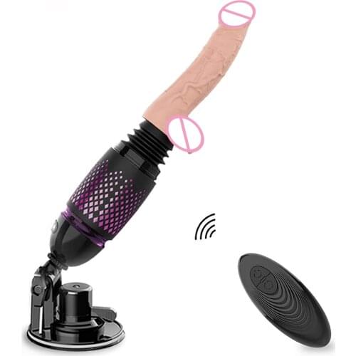 7 Vibration Mode Realistic Thrusting Dildo Hands-Free Remote Control G spot Vibrator,Heating Automatic Machine Sex Toy for Women