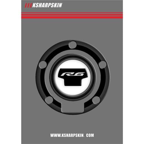 Auto parts motorcycle stickers 3D carbon fiber tank caps filled cover decals for YAMAHA YZF R6