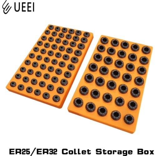 CNC machining center ER collet storage box 60 hole ER25 and 35 hole ER32 collet plastic finishing rack