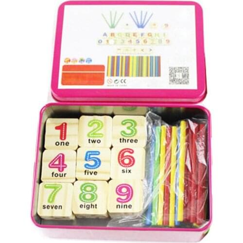 Kids Early Educational Toy Wooden Mathematics Puzzle Children Numbers Counting Sticks Toy Math Calculate Game Counting Materials