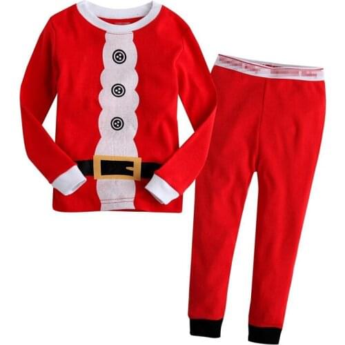 Kids Sleepwear Girls Christmas Pajamas Princess Clothes Boys Pyjamas Children Clothes Baby 2pc Long Sleeve Cotton Pajamas Sets