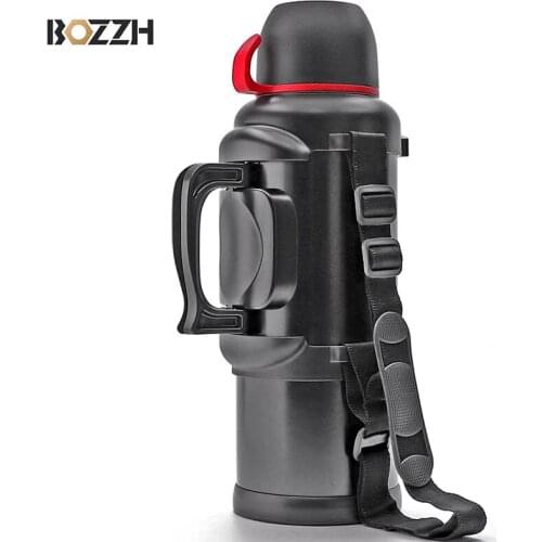 BOZZH 4L Large Capacity Stainless Steel Travel Thermos Bottle for Coffee Tea Water Double Wall Vacuum Insulated Outdoor Drink
