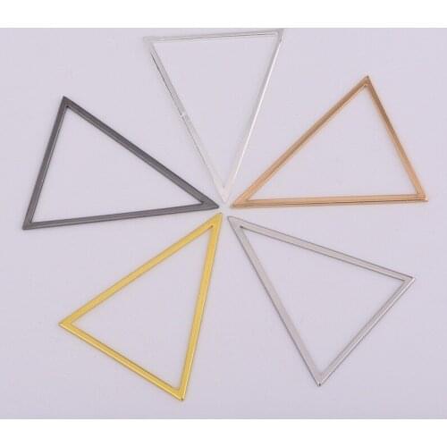 50 * 40mm geometric triangle earrings hanging pendant hollow triangle diy jewelry accessories material