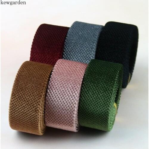 Kewgarden DIY Hair Bow tie Accessories Flocking Fabric Layering Cloth Ribbon 1.5" 1" 10mm 25mm 4cm Handmade Tape Webbing 8 Meter