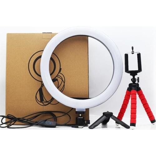 6in 10in 16cm 26cm LED Ring Light Phone Holder Selfie Mini tripod Ring Lamp For iphone huawei xiaomi Youtube Live broadcast Vide