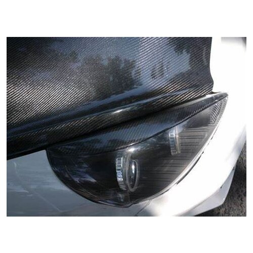 Carbon Fiber Headlight Eyelids Eyebrows for 2003-2007 Honda Jazz Fit