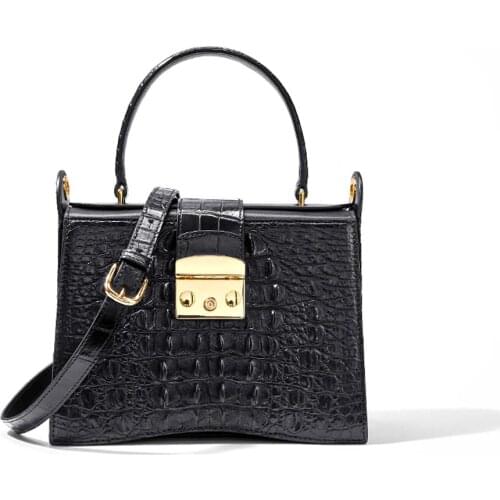 Gete new Thailand crocodile skin Female bag handbag new Female handbag fashion single shoulder bag women crocodile bag