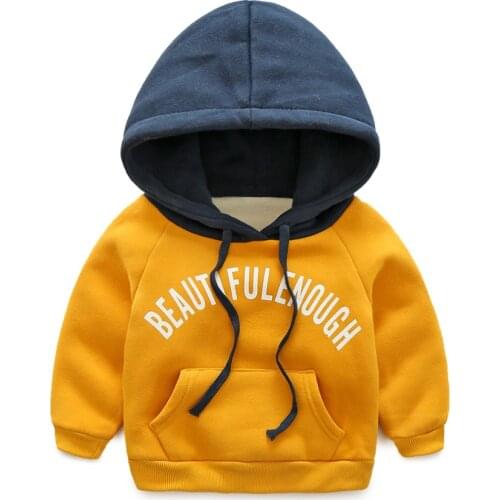 2020 New Winter Kids Thick cotton Coat Fashion Jacket sweatshirts Baby Boys girl Outerwear Warm clothes With cashmere hoodies