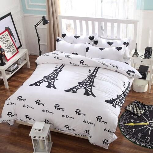 New bedding set,I love Paris style,Comforter cover set,quilt cover/ bed sheet/Pillowcase,Duvet Cover set,no quilt