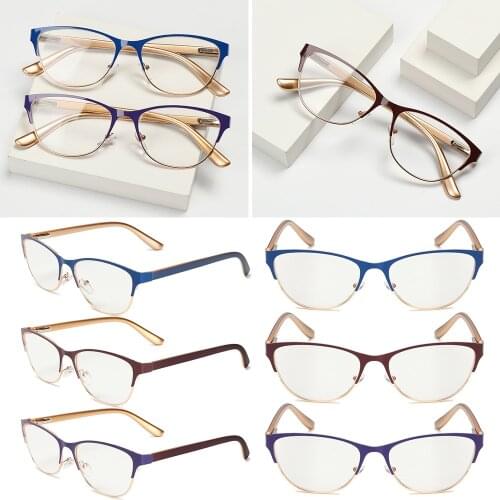 Hot Unisex Retro Reading Glasses Metal Half Frame Presbyopic Eyeglasses Anti-fatigue Hyperopia Eyeglasses Diopter +1.0 +3.5