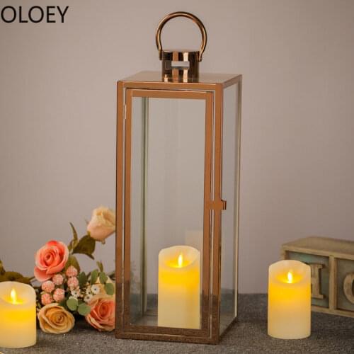 OLOEY Decorative Crystal Candlesticks