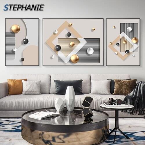 Modern Geometric Pattern Posters N Prints Abstract Bright Canvas Painting Nordic Luxury Minimalist Wall Art Pictures Home Decor