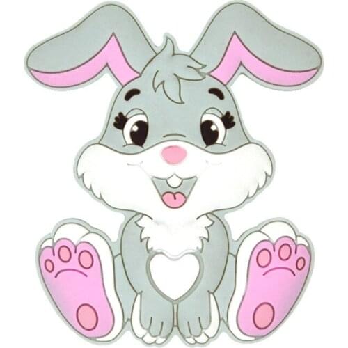 Food Grade Silicone Teether For Teeth Lovely Rabbit Shape Teething Toy For Toddler Chewing Nursing Product Soothes Teething Pain