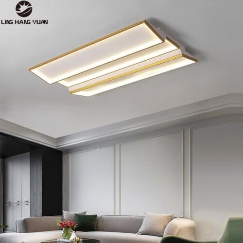 Rectangle Led Ceiling Light 110V 220V Modern Chandelier Ceiling Lamp for Foyer Living room Bedroom Dining room Kitchen Luminaire