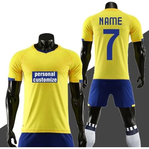 2019 Customized Amateur football Jersey Personalize Football Team kit with pocket Football Training Suit Soccer Uniform