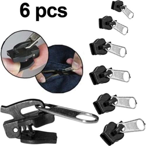 6 PCS/Set Universal Instant Fix Zipper Repair Kit Replacement Zip Slider Teeth Rescue New Design Zippers For Sewing Clothes