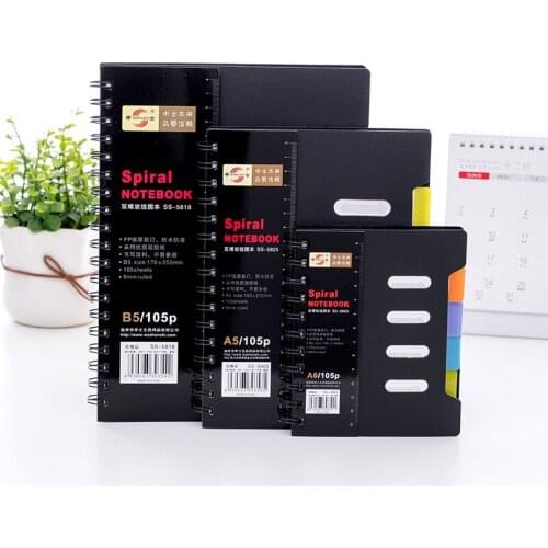 YHSMTG A6/A5/B5 Spiral Classified Notebook Loose-leaf Bussiness Notebook StudentGraffiti Book Office & School Supplies