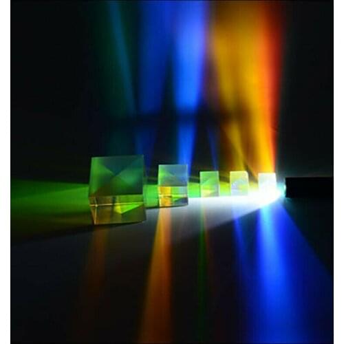 2PC Science Toys 34x34x36mm Defective Lens Splitter Prism Cross Dichroic X-Cube Prism RGB Combiner