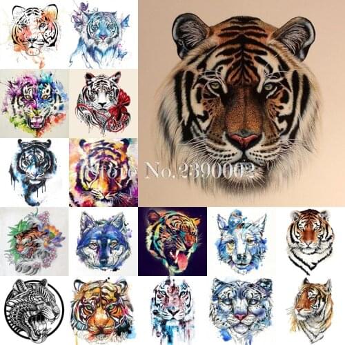 5D Diamond Painting Diy Watercolor Animals Diamond Embroidery Tigers Full Diamond Mosaic Pasted Cross Stitch Craft Needlework