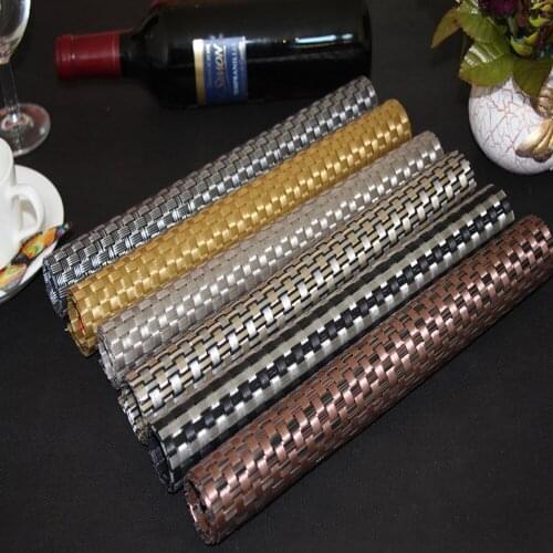 8 pcs a set Table Placemat Kitchen Tools Tableware Pad Coaster Coffee Tea Drinks Place Mat 45*30cm Fashion Modern PVC