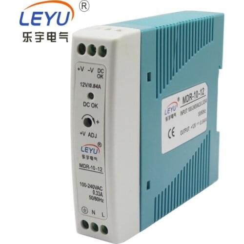CE authentication low price home use Leyu MDR-10-12 din rail power good quality 0.84A 12v 2 years warranty switching power