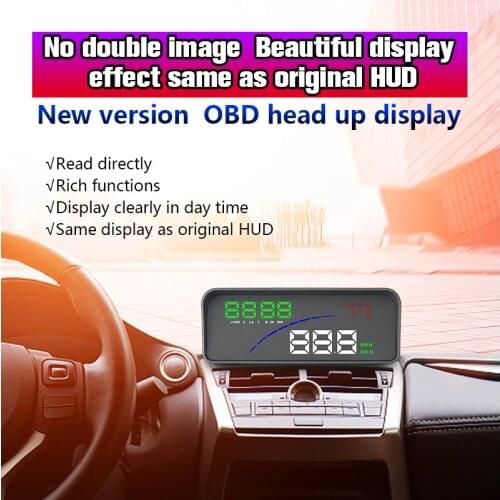 Car HUD Head Up Display OBD2 II EUOBD Overspeed Warning System Projector Windshield Auto Electronic Voltage Alarm OBDII Car Hud