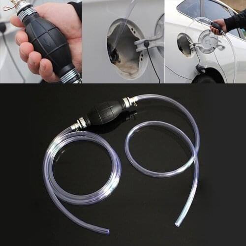 Car Universal Gas Oil Pump Diesel Fuel Pump Hand Suction Pipe Pumping Durable PVC Syphon For Liquid Petrol Tuning Diesel Pump