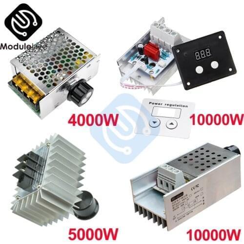 AC 220V Electronic SCR Voltage Regulator Dimming Speed Control Temperature Adjustment 4000W 5000W 10000W Motor Speed Controller