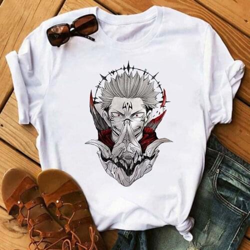 Japan Anime Cool Jujutsu Kaisen Womens T Shirt Summer 2021 Hot sale T-Shirt Harajuku Loose Tshirt Street INS Fashion Women Tees
