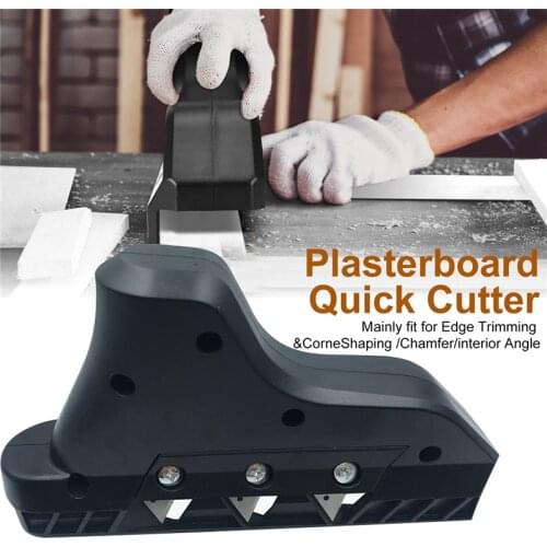 Gypsum Board Cutting Tool Hand Plane Drywall Artifact Tool Plasterboard Edger Woodworking Triple-Blade Edge Planer Tool Parts