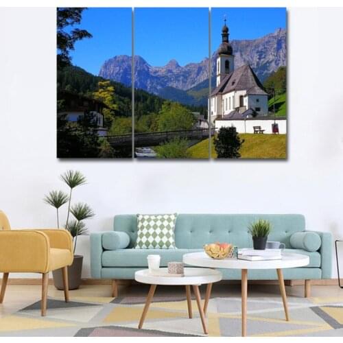 German Village 3 pcs HD Canvas Painting Modern Home Decoration Living Room Canvas Print Painting Wall Decor Picture